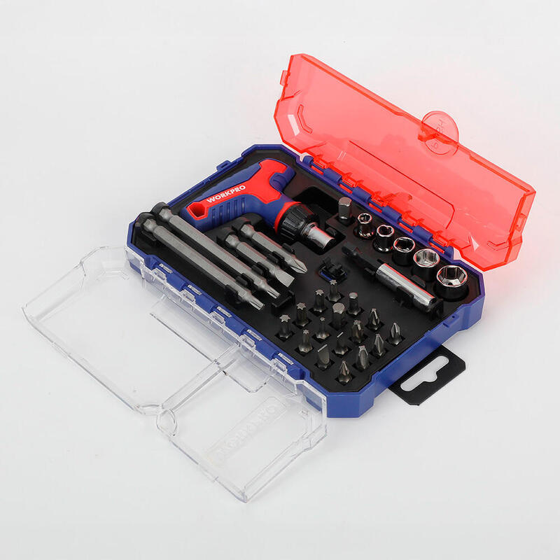 Juego Puntas Con Mini Mango Carraca T, 28 Piezas