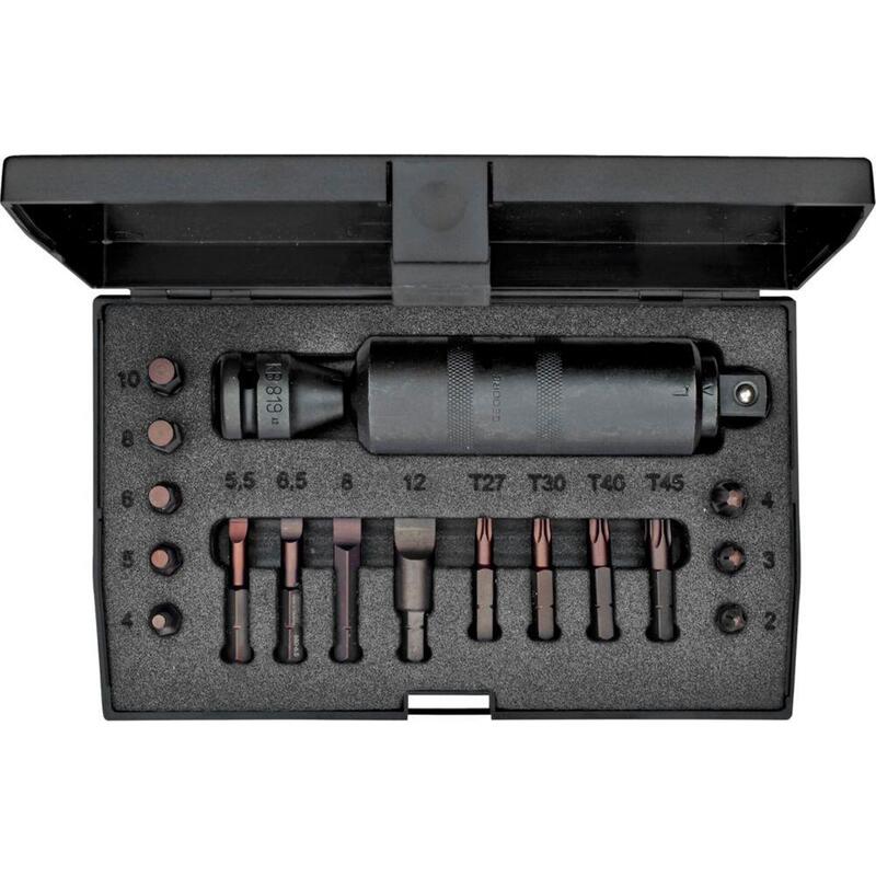 Juego Quitatornillos 1/2", 18 Piezas, Llave De Impacto K 1900-018