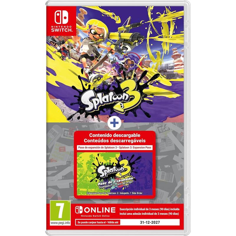 Juego Splatoon 3 + Expansion Pass + 3 Mont Switch