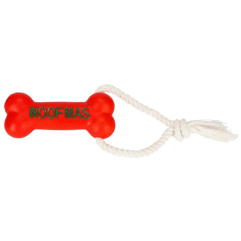 Juguete Para Perro Dingo Cuerda Con Hueso "Woofmas" 13 Cm 1 Pieza