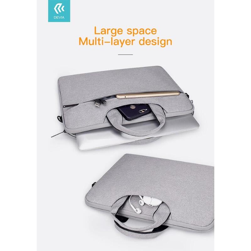 Justyle Mackbook Pro 16'' 2021 Hand-Bag Grey