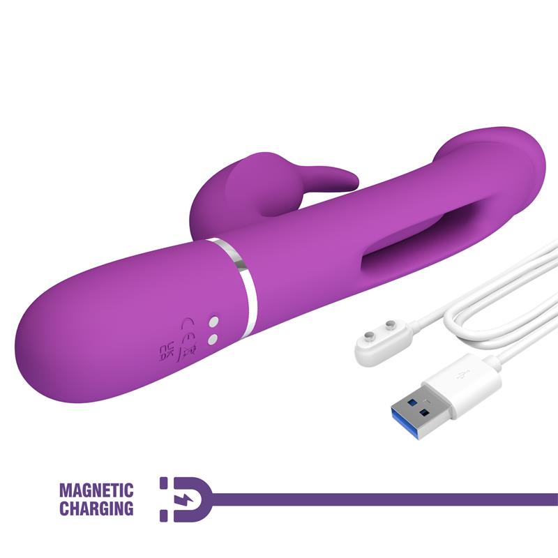 Pretty Love - Kampas Vibrador Rabbit Multifunción 3 En 1 Morado