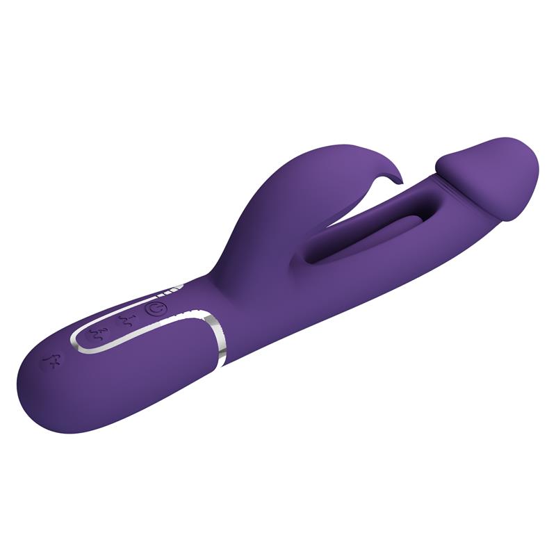 Pretty Love - Kampas Vibrador Rabbit 3 En 1 Multifunción Con Lengua Violeta