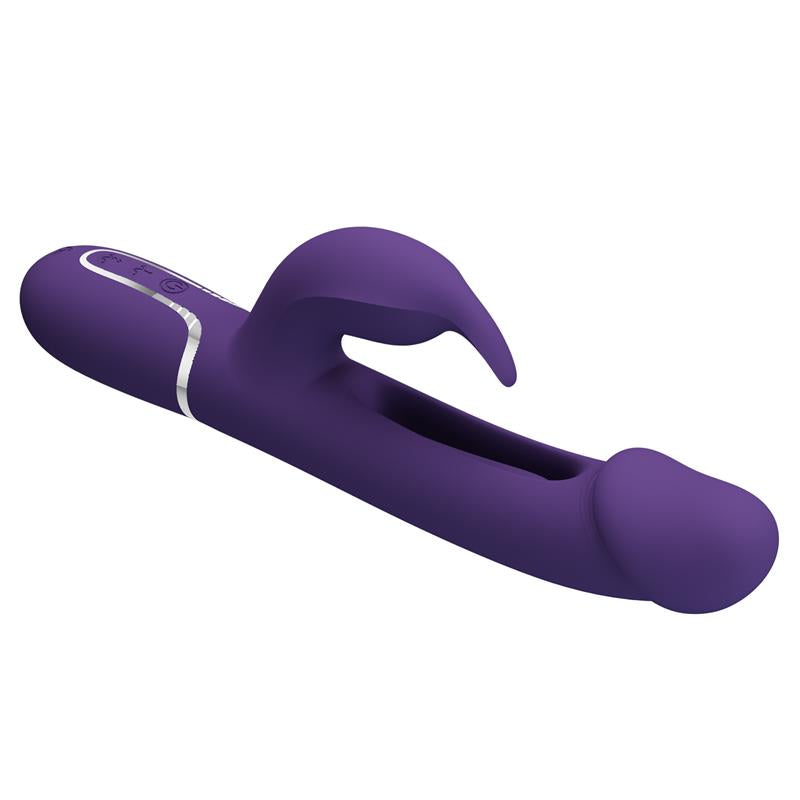Pretty Love - Kampas Vibrador Rabbit 3 En 1 Multifunción Con Lengua Violeta