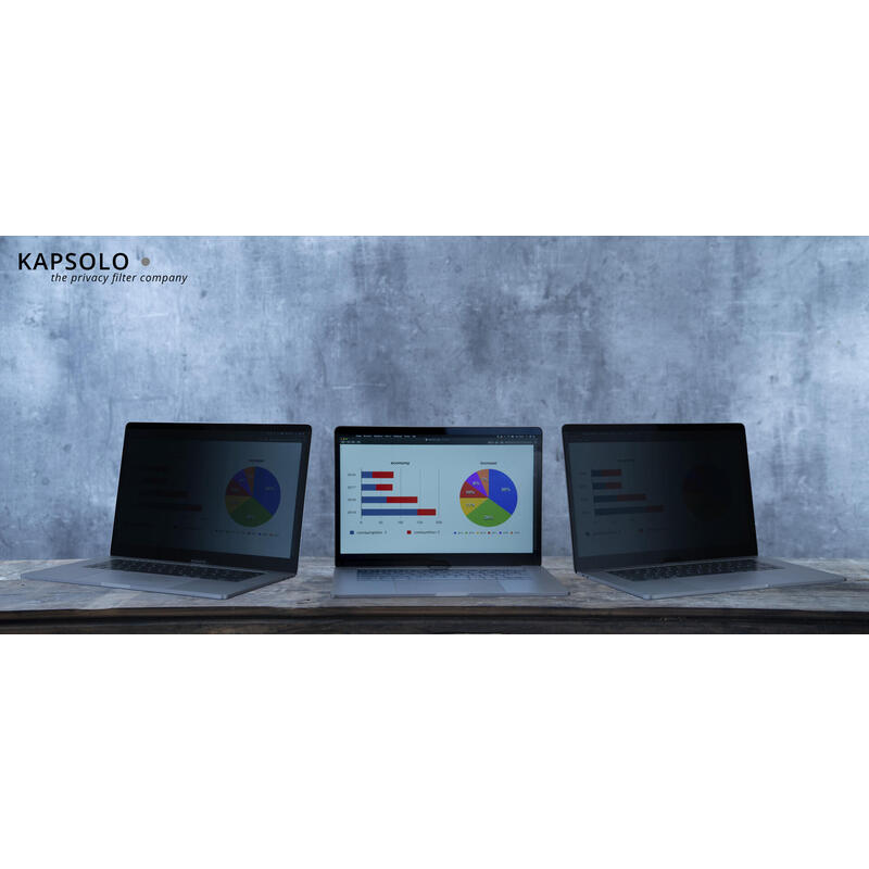 Kapsolo 2-Wege Filtro De Privacidad Retirable Para 35,56cm (14,0") Wide 16:10