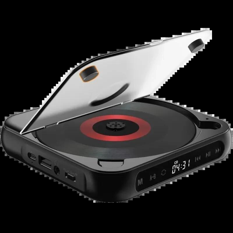 Kc-918 Reproductor Estéreo Portátil Bluetooth De Cd Negro