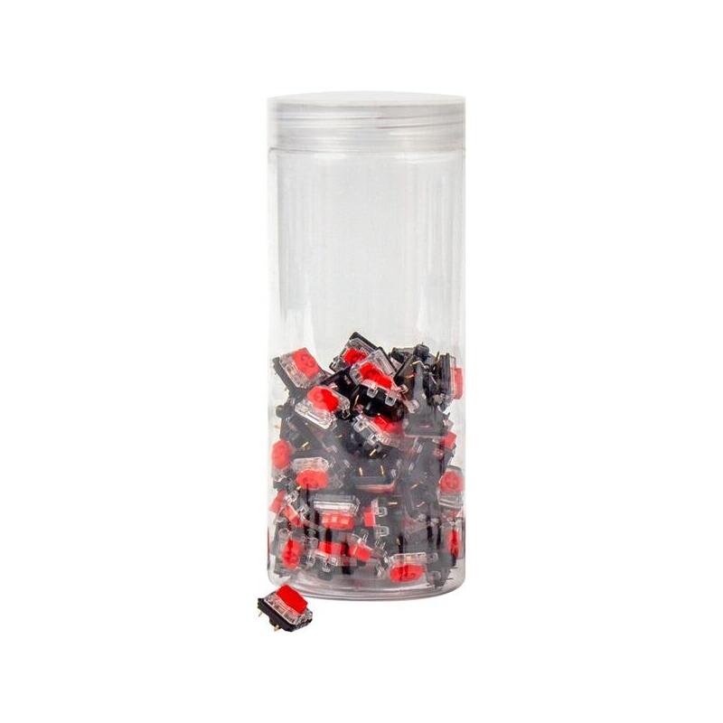 Keychron Gateron Juego De Interruptores Rojos Mecánicos De Perfil Bajo, Interruptores De Llave Rojo/Transparente, 110 Piezas Keych-G50