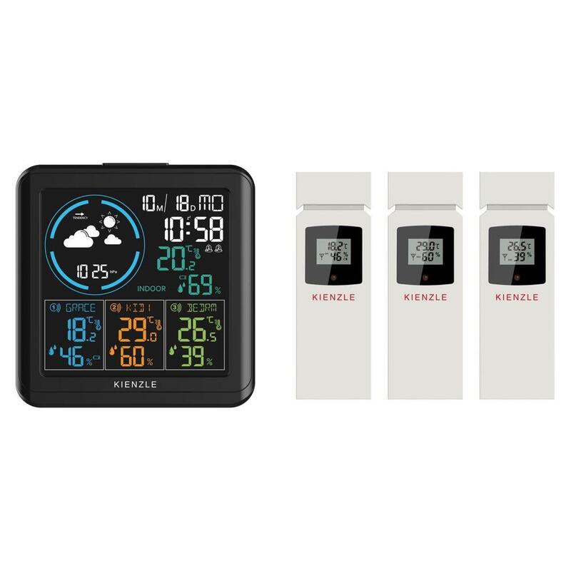 Kienzle Radio Dcf Weather Station With 3 Outdoor Sensors