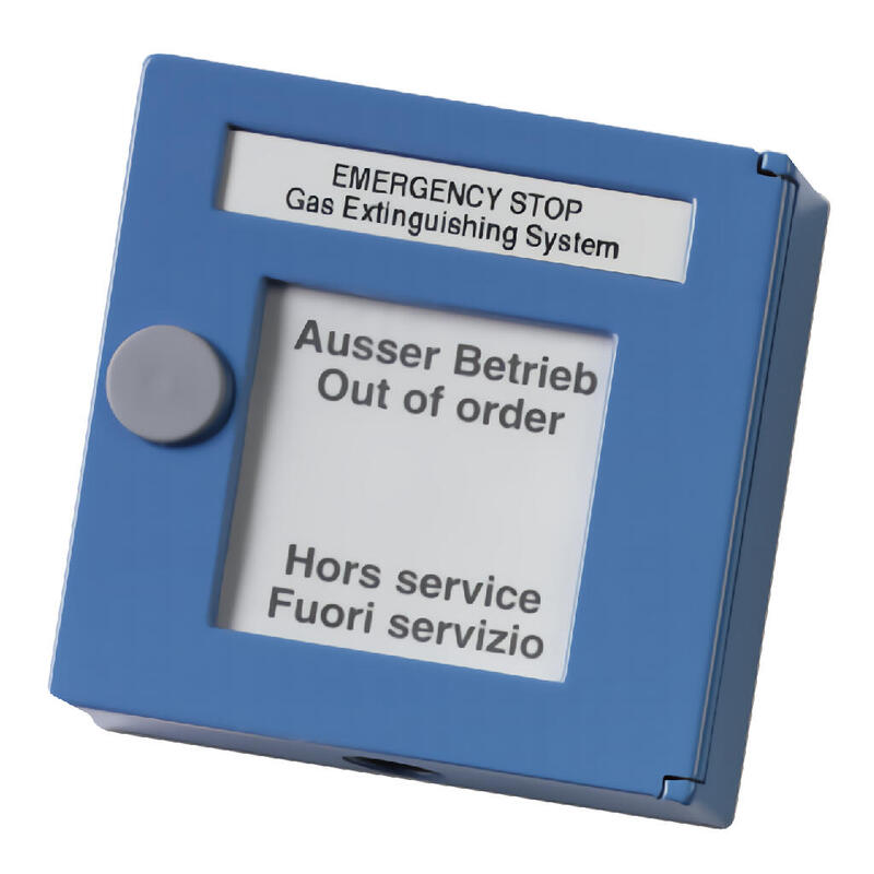 Kilsen Dm862-4 Pulsador Manual Interrupción De Emergencia De Gas, Color Azul