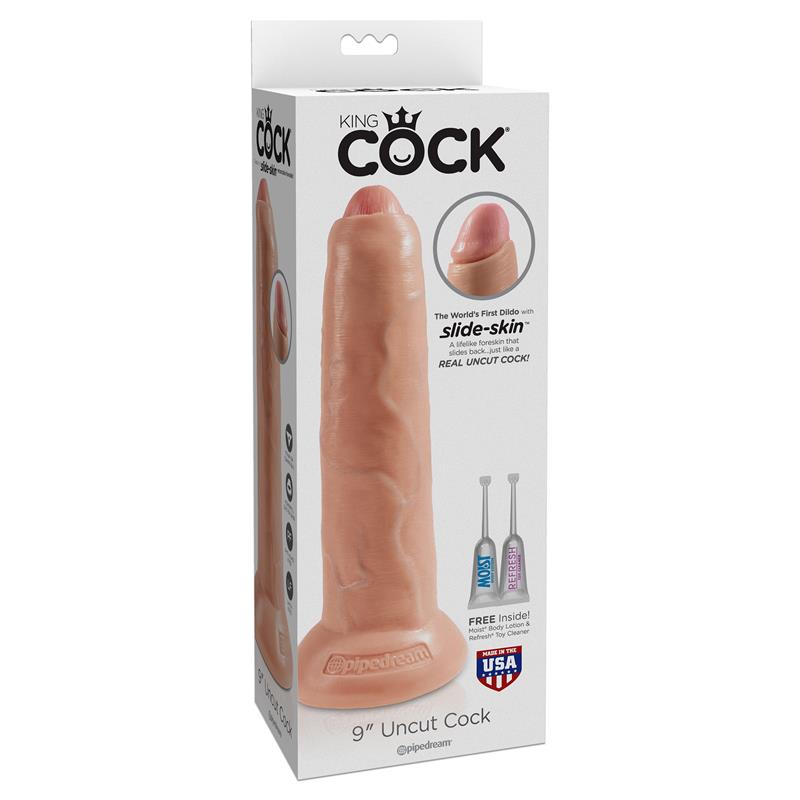 King Cock - Dildo Realistico Uncut Natural 23 Cm