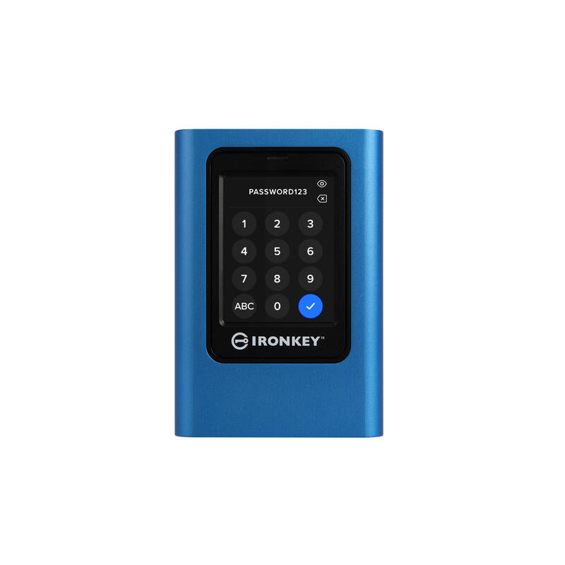 Kingston Ironkey Vault Privacy 80 7.68 Tb, Unidad De Estado Sólido Azul/Negro