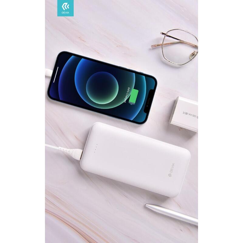 Kintone Power Bank V2 20000mah 2 Out 5 Volt 2.1 A. White