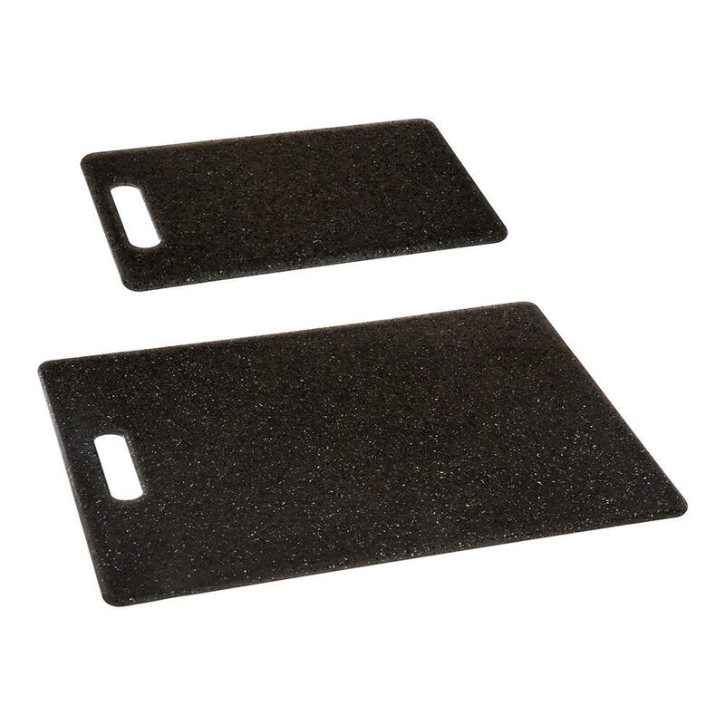 Kit 2 Tablas Para Cortar De Polipropileno Color Negro