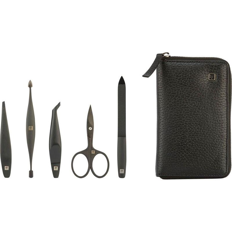 Kit De Manicura De Cuero Zwilling 5 Piezas Negro
