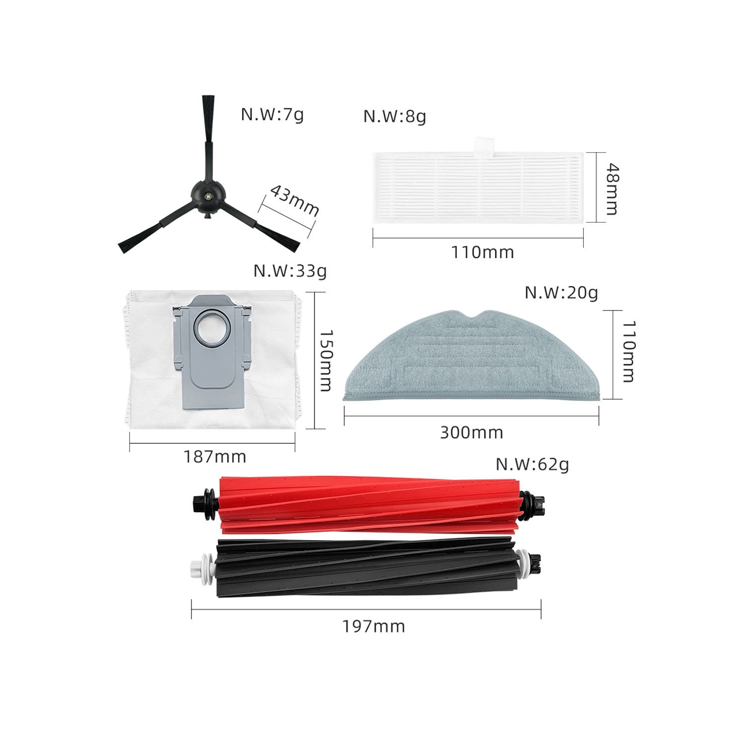Kit De Recambios Para Aspirador Roborock S8 Plus