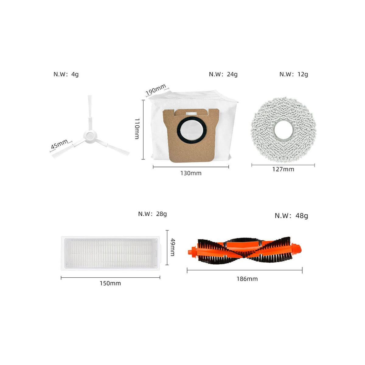 Kit De Recambios Para Aspirador Xiaomi Mijia M30 Pro C107