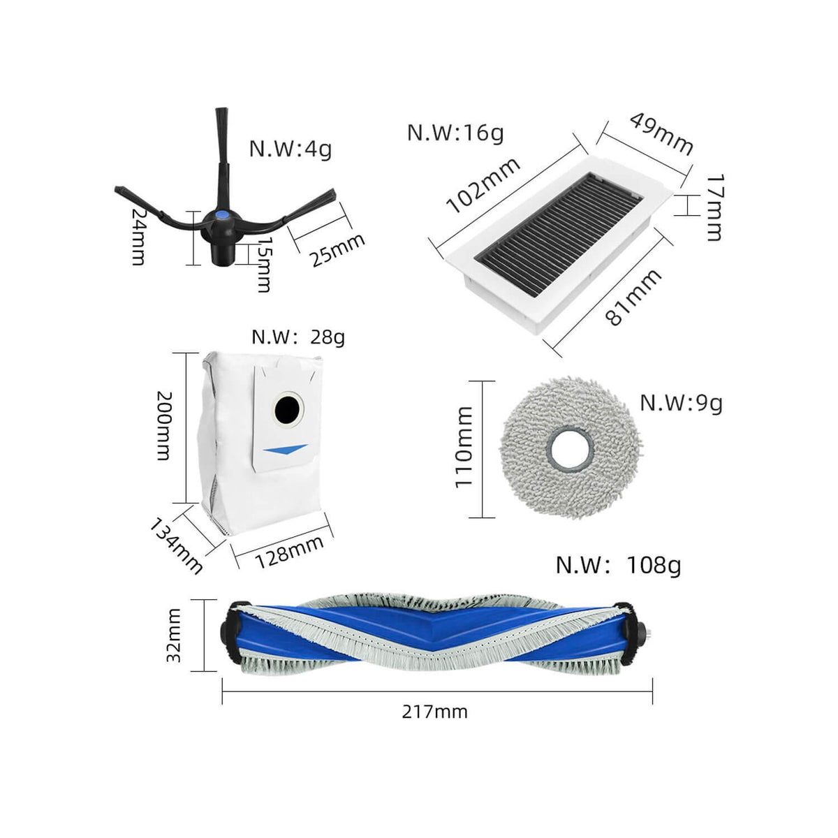 Kit De Recambios Para Aspiradora Ecovacs Deebot X5