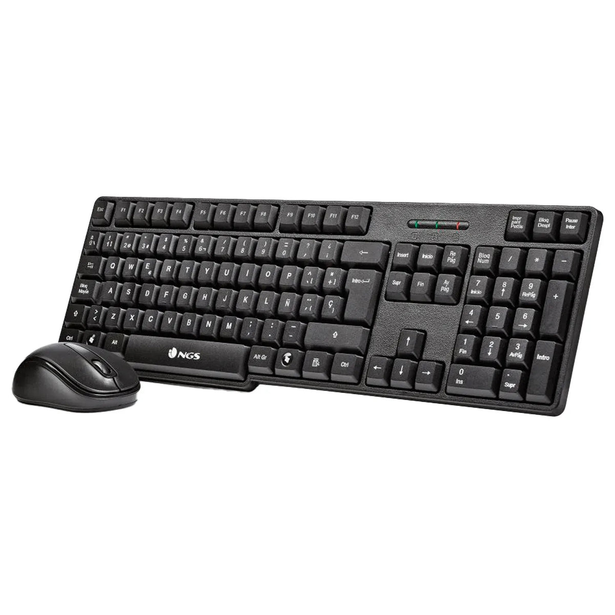 Kit Inalámbrico De Teclado Y Ratón En Negro Ngs Ngs-Keyboard-0358