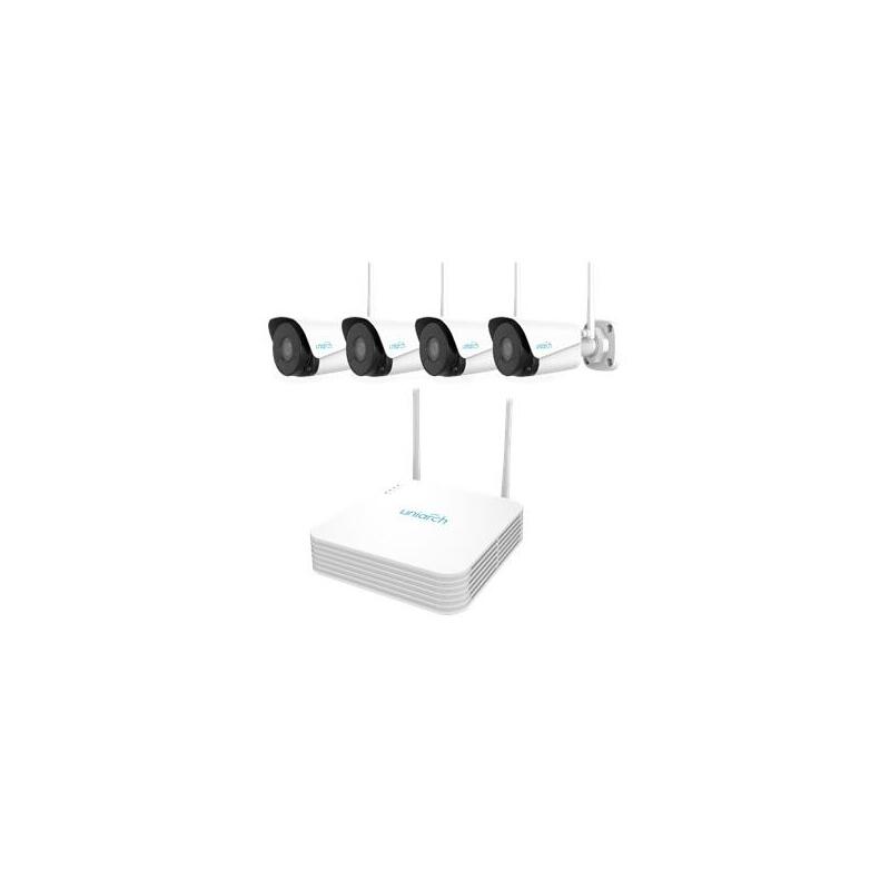 Kit Ip Wifi, Nvr 4 Canali Poe H265, 4 Telecamere Ip Wifi 2mp
