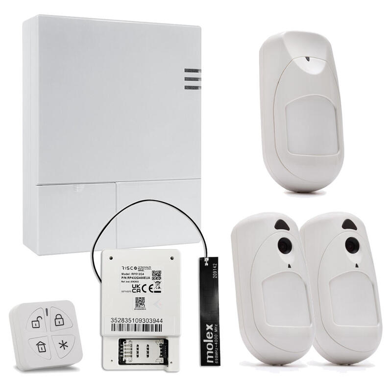 Kit Lightsys Air A. Central+Módulo 4g+Mando+2xpircam+Pir