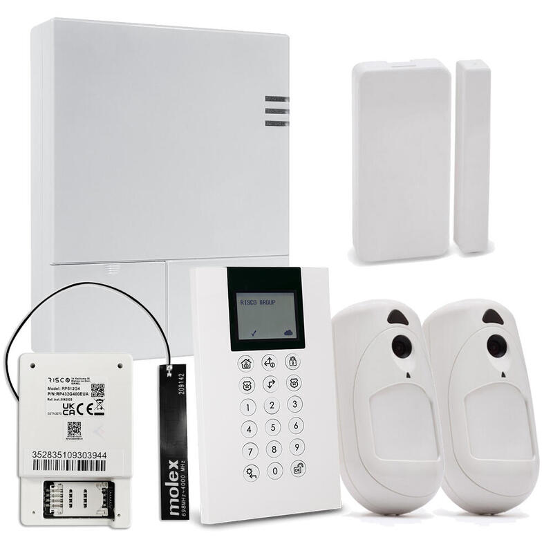 Kit Lightsys Air D. Central + Módulo 4g + 2 Pircam + Contacto + Teclado