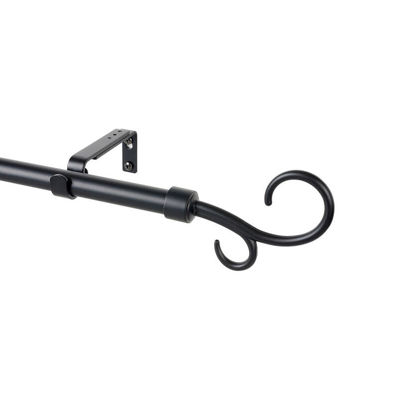 Kit Metal 19mm Doble Báculo Negro 160-300cm Cintacor