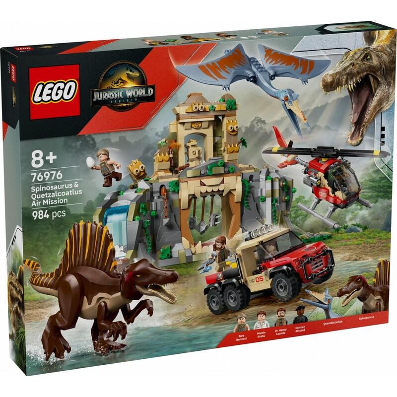 Klocki Jurassic World 76976 Powietrzna Misja Z Kecalkoatlem I Spinozaurem