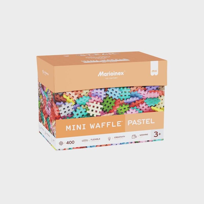Klocki Konstrukcyjne Marioinex Mini Waffle, 400 Elementów Pastelowe