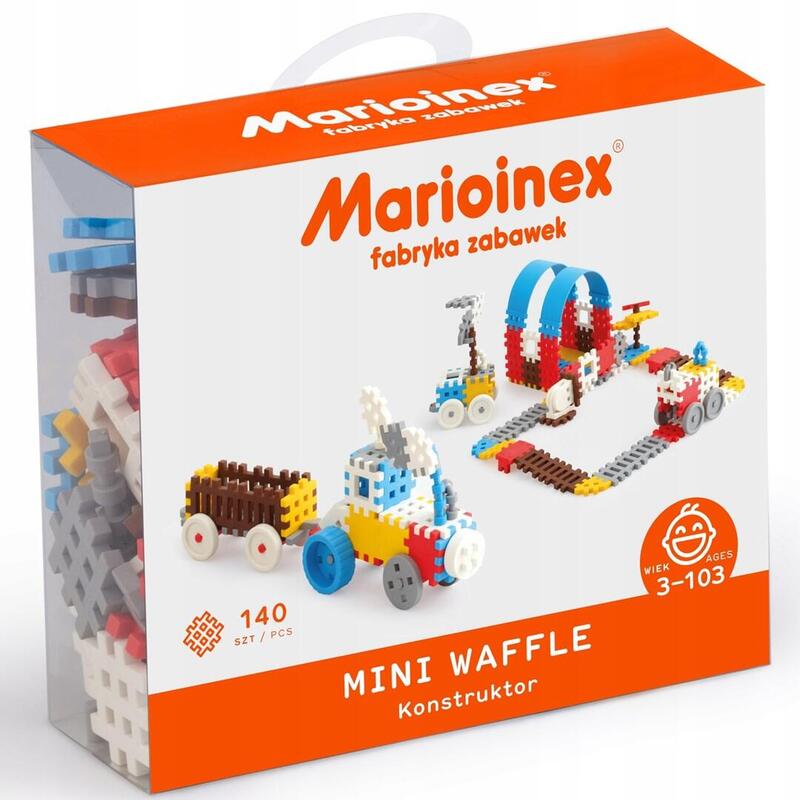 Klocki Konstrukcyjne Marioinex Mini Waffle Zestaw 3, 140 Elementów