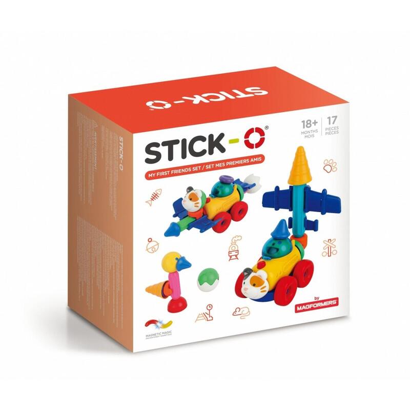 Klocki Magnetyczne Stick-O Zestaw Z Przyjaciólmi 17 Elementów
