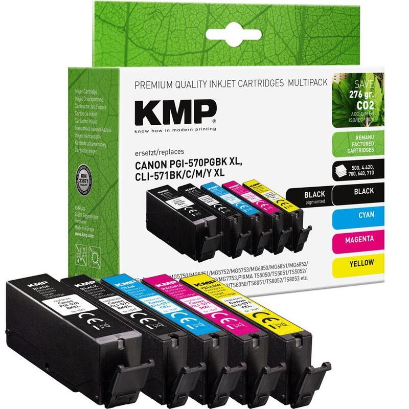 Kmp Multipack Ersetzt 0318c004 Canon Pgi-570/Cli-571 Xl