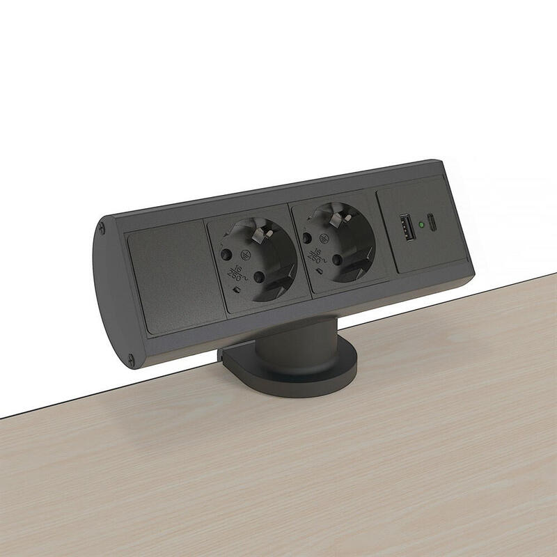 Kondator 935-D2cc Base Múltiple 1,5 M 2 Salidas Ac Interior Negro