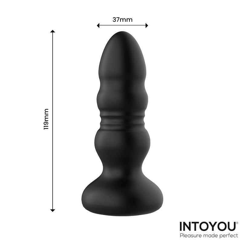 Krax Plug Anal Con Vibración, Thrusting Y Luz Led Con Control Remoto