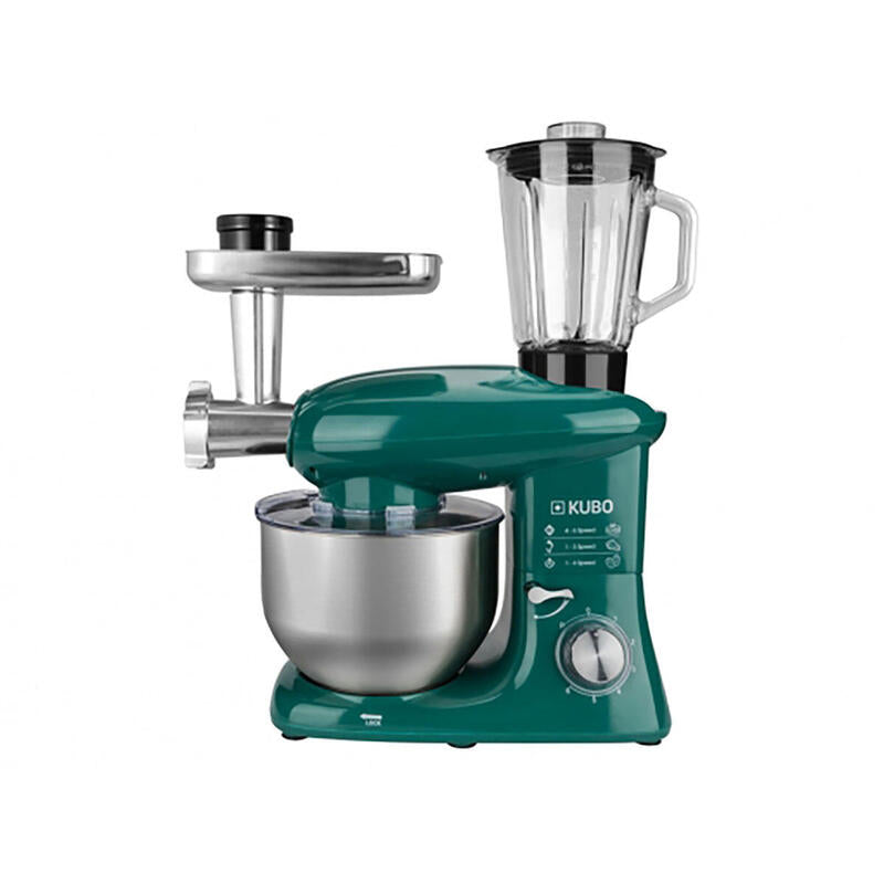 Kubo Robot De Cocina, Capacidad 6l, 1400w, 6 Velocidades Con Turbo, Vaso De Licuadora, Picadora De Carne, Tazón Grande, Protecci