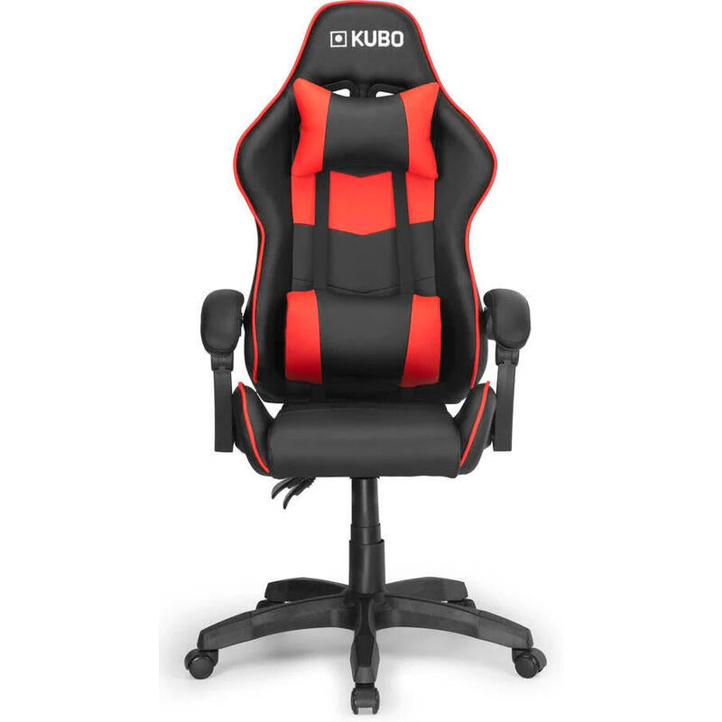Kubo Silla Gaming Con Reposabrazos, Escritorio, Nailon, Altura Ajustable, 360º, Color Rojo.