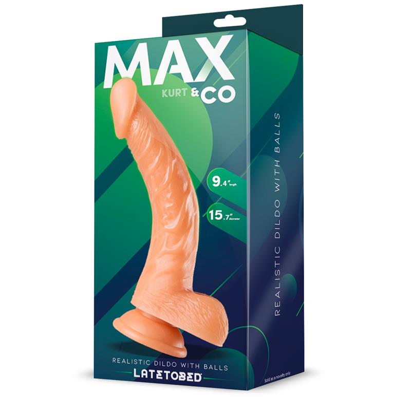 Kurt Dildo Realista Con Testículos Natural 24 Cm