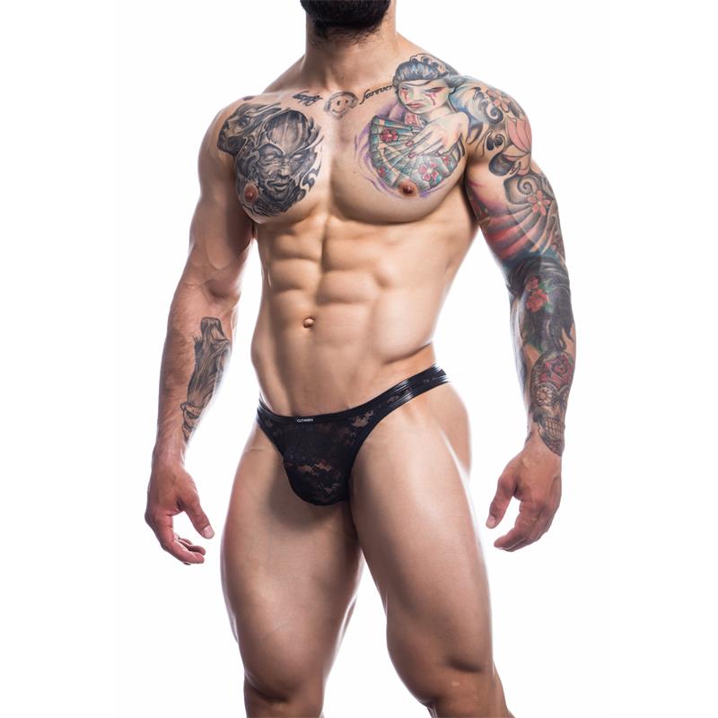 L4ce03 Tanga Con Encaje Talla (Interno):S