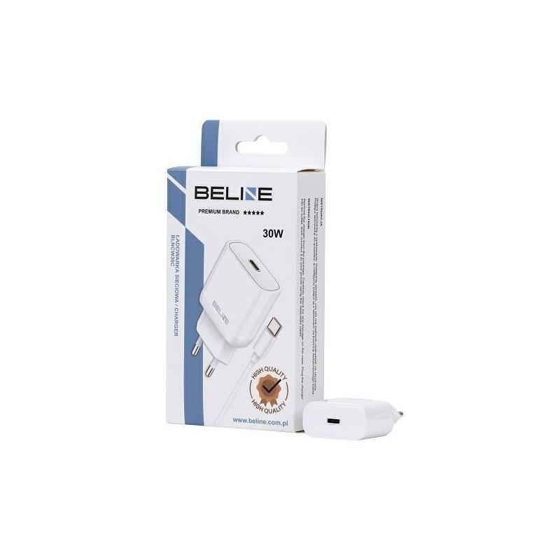 Ladowarka Sieciowa 30w Gan Usb-C + Kabel Usb-C, Bialy