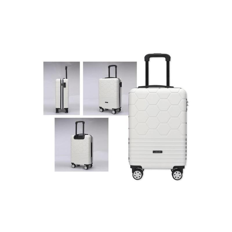 Lagart Maleta Trolley De Cabina Rigida 20â 55x34x23.5cm - Cierre Tsa - Ruedas Dobles 360⺠- Blanco Roto