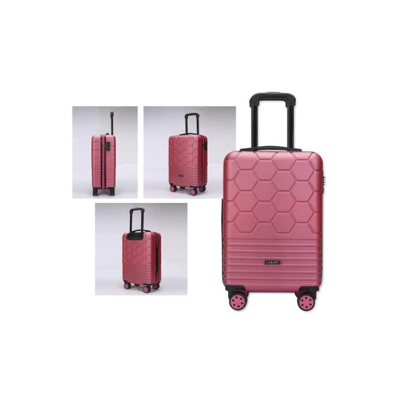 Lagart Maleta Trolley De Cabina Rigida 20â 55x34x23.5cm - Cierre Tsa - Ruedas Dobles 360⺠- Cereza Metalizado