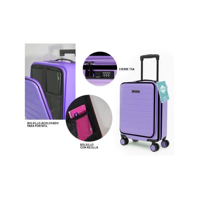 Maleta Lagart Trolley Pocket De Cabina Rigida 20 55x34x25cm - Compartimento Frontal Acolchado Para Portatil - Cierre