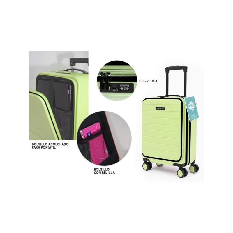 Lagart Maleta Trolley Pocket De Cabina Rigida 20â 55x34x20cm - Compartimento Frontal Acolchado Para Portatil - Cierre