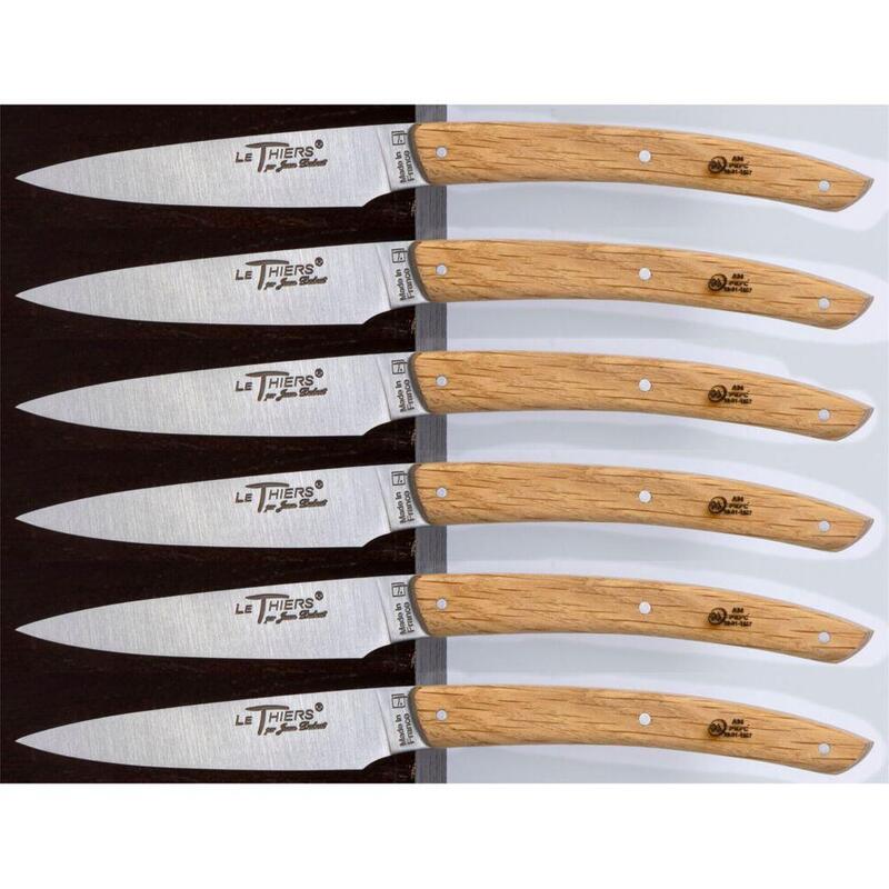 Laguiole Jean Dubost Knife Set 6 Pcs., Oak Wood
