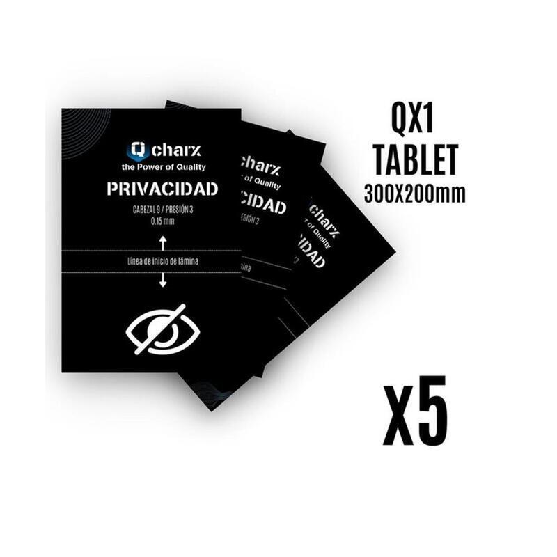 Laminas De Proteccion Frontales Qcharx Tablet Privacidad Qx1 5 Unidades
