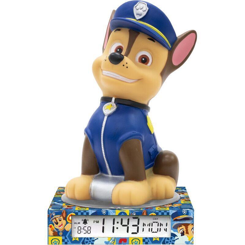 Lampara 3d Con Despertador Patrulla Canina Paw Patrol