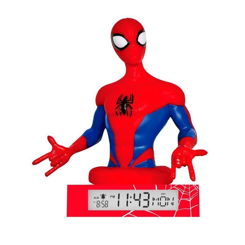 Lampara 3d Con Despertador Spiderman Marvel