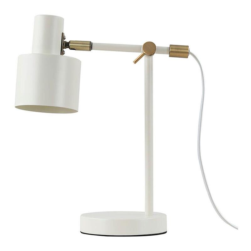 Lámpara De Mesa Serantes, 1xe27, Color Blanco Roto, 300 X 140 X 351 Mm