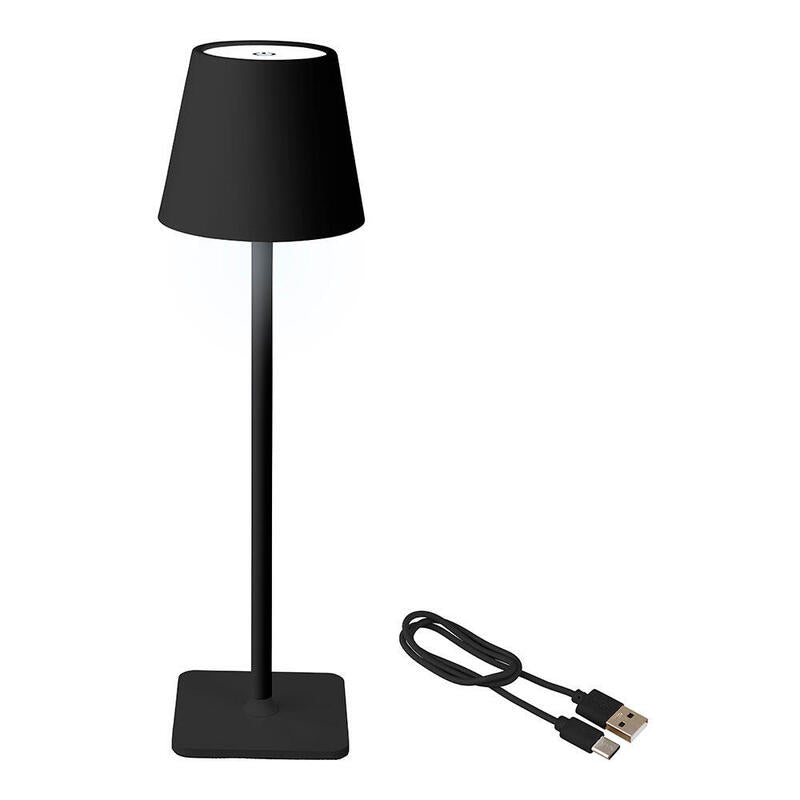 Lámpara Led De Mesa Color Negro Para Exterior Y Interior 17cm Regarcable 894376