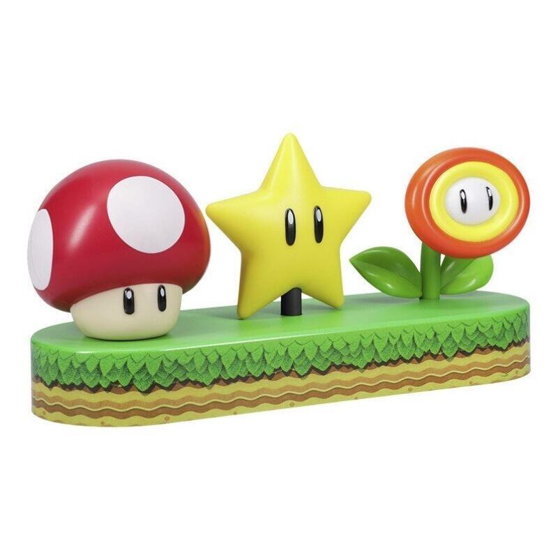 Lámpara Paladone Super Mario Icons Seta Estrella Y Flor De Fuego