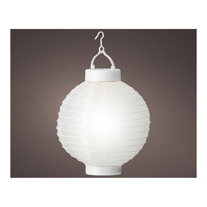 Lampara Solar Blanca Ø20x23cm